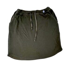 Sundry x Evereve Skirt Dolphin Hem Green Drawstring Hem New